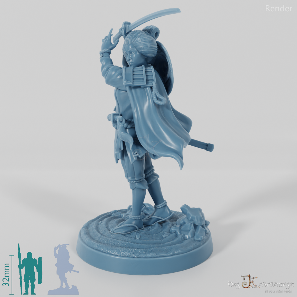 Yamara Okubo, lightly armored ronin