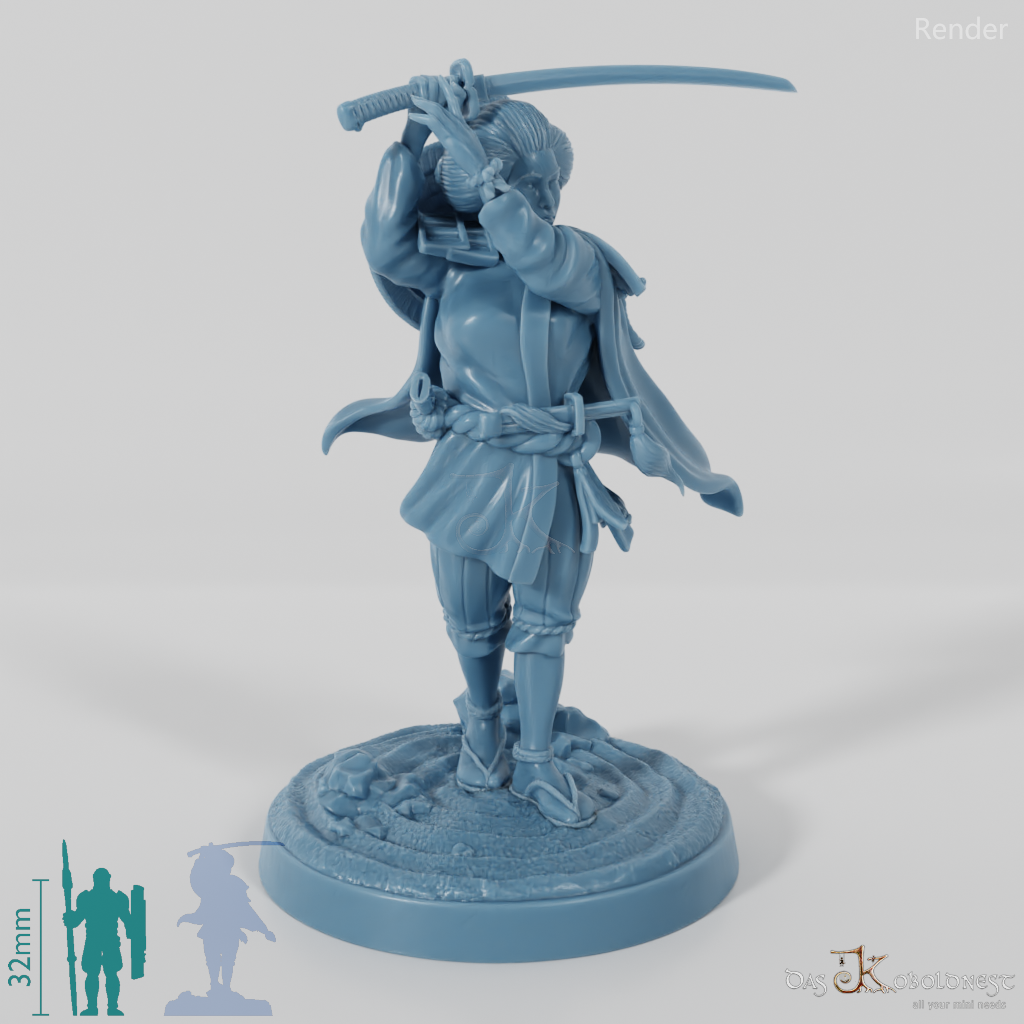 Yamara Okubo, lightly armored ronin