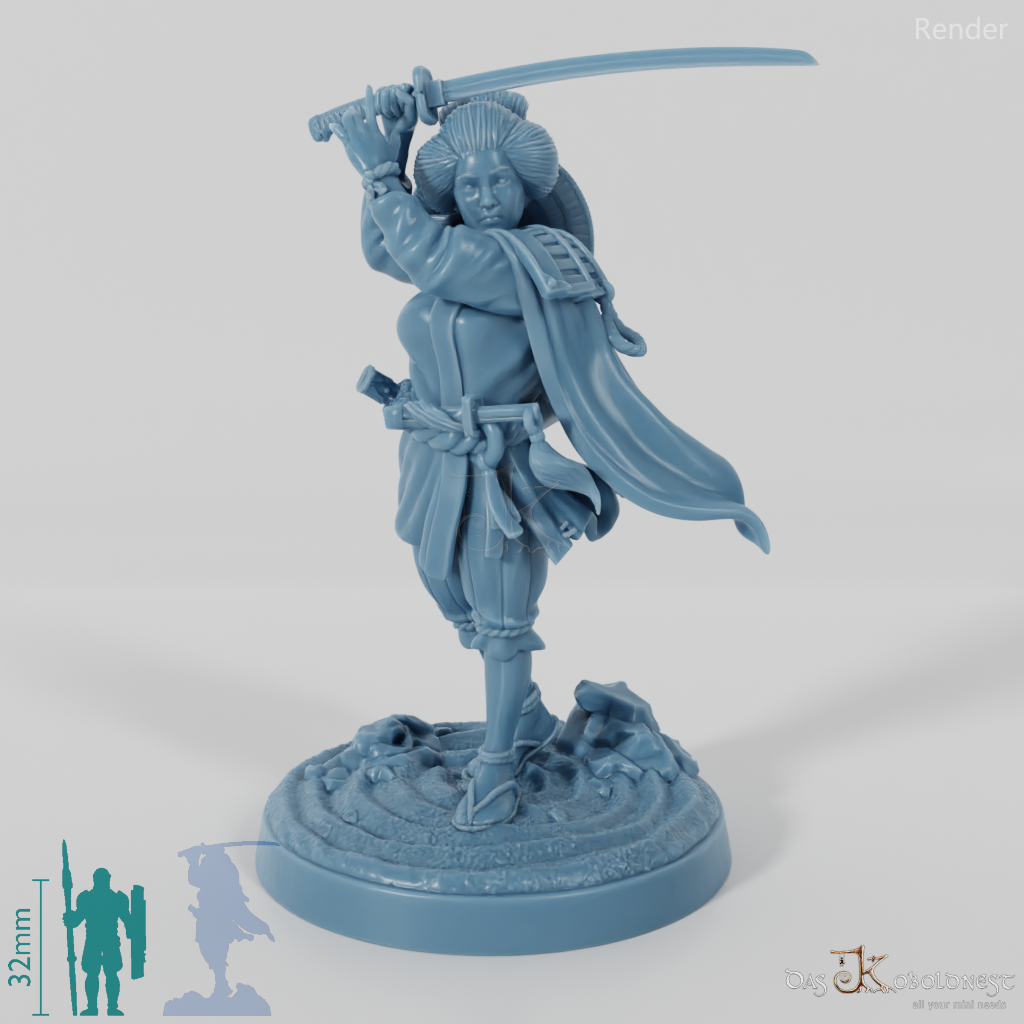 Yamara Okubo, lightly armored ronin