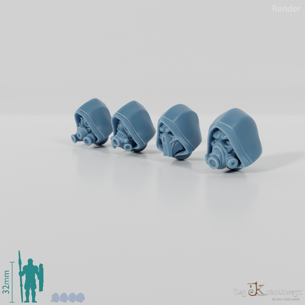 Space Soldiers - Marauder Heads Set 02