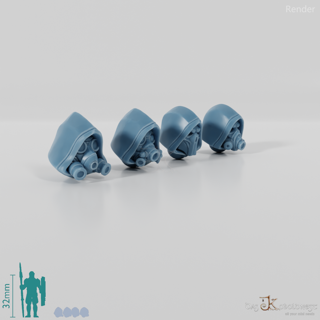 Space Soldiers - Marauder Heads Set 02