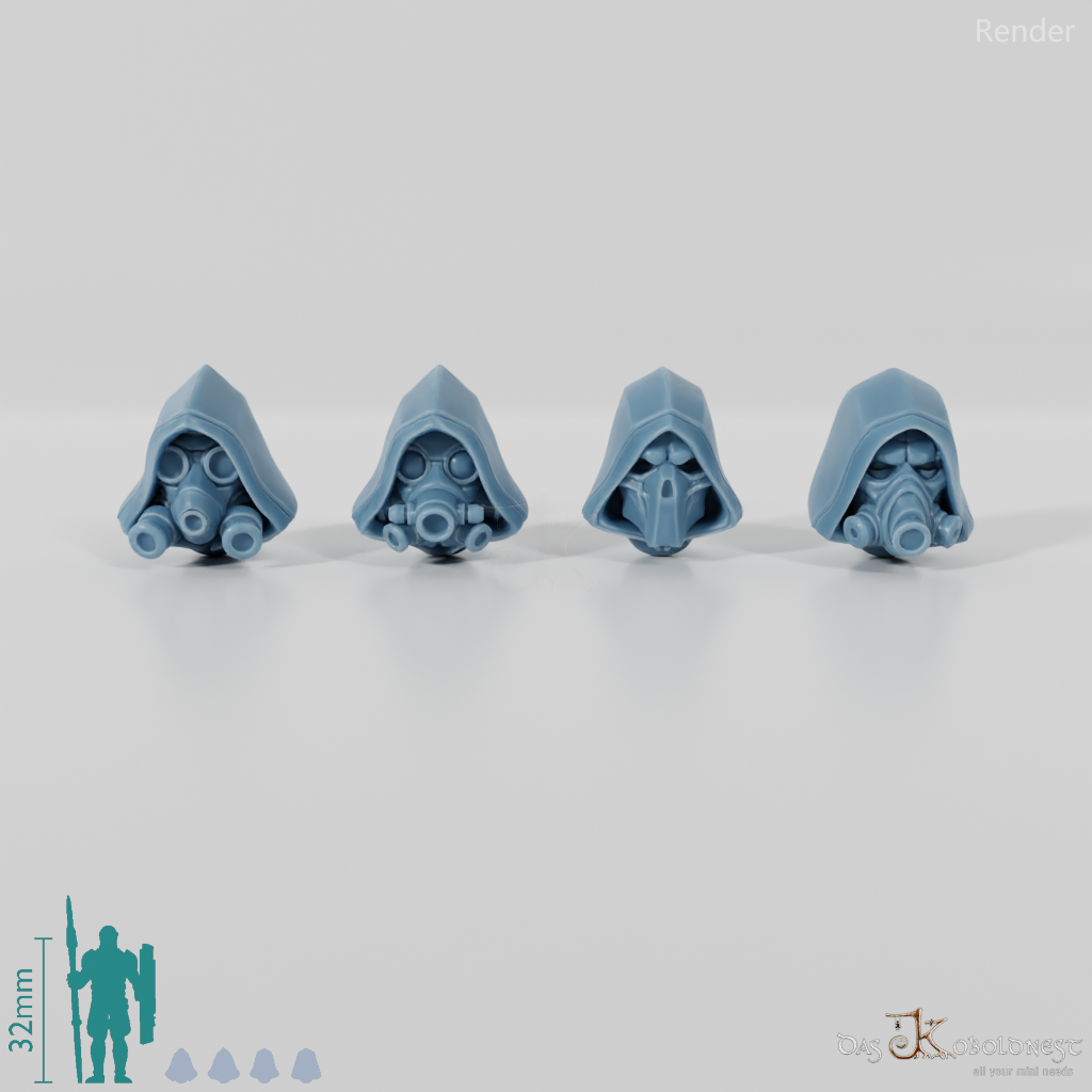 Space Soldiers - Marauder Heads Set 02