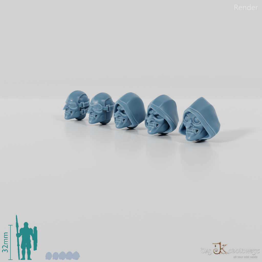 Space Soldiers - Marauder Heads Set 03