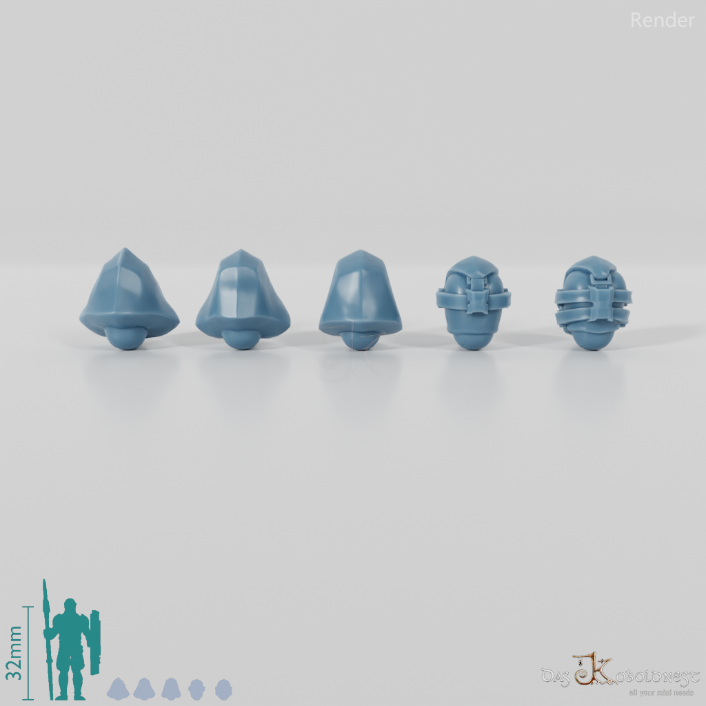 Space Soldiers - Marauder Heads Set 03