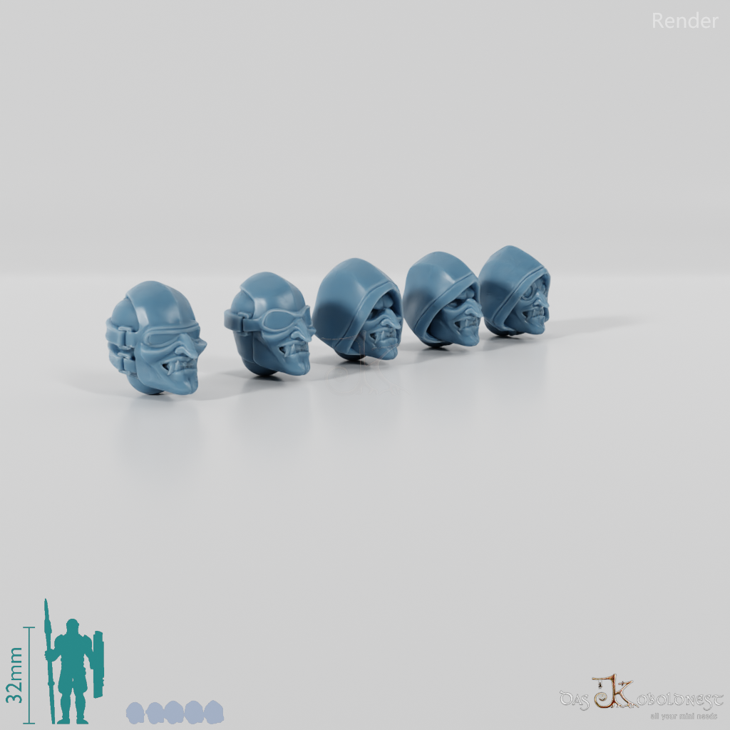 Space Soldiers - Marauder Heads Set 03