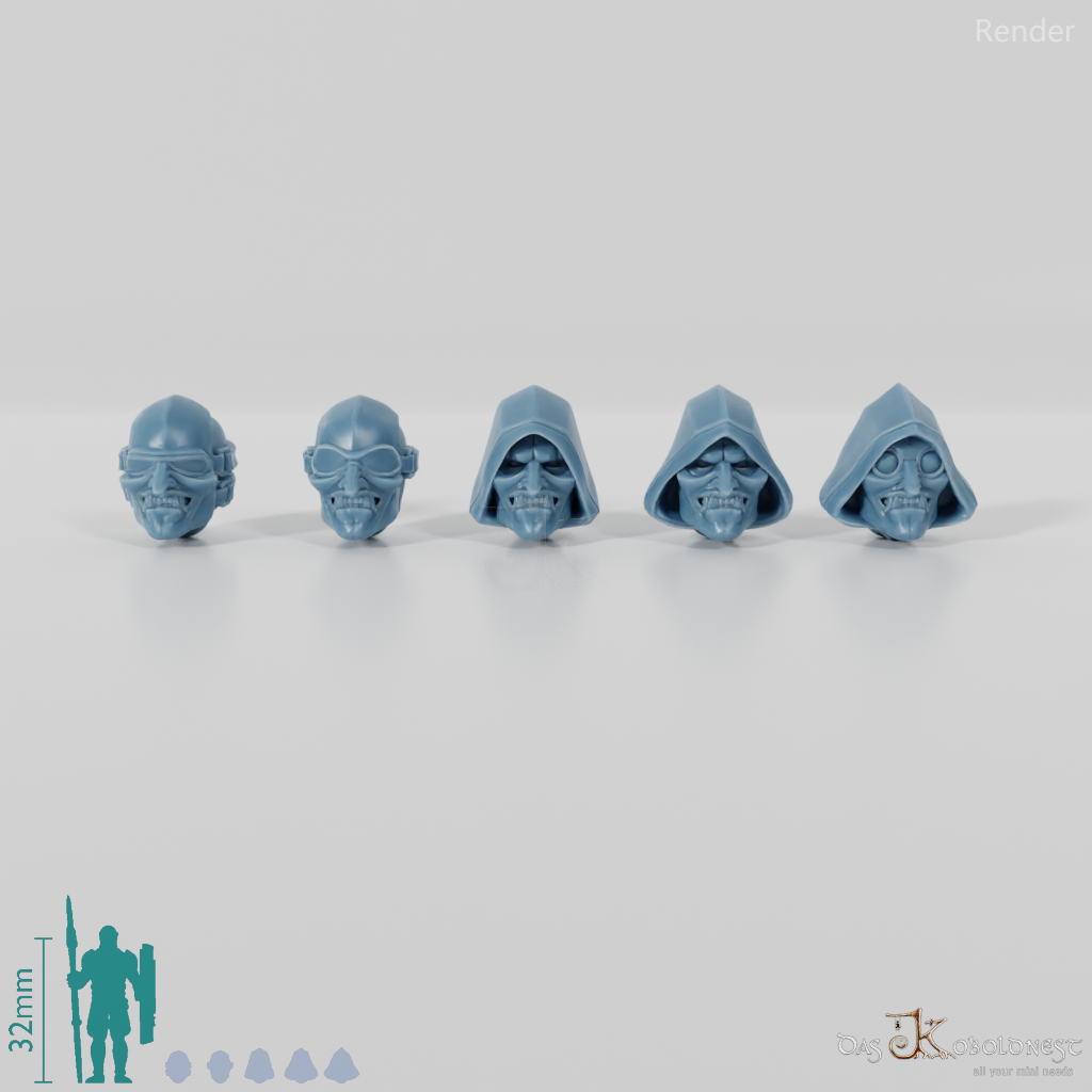 Space Soldiers - Marauder Heads Set 03