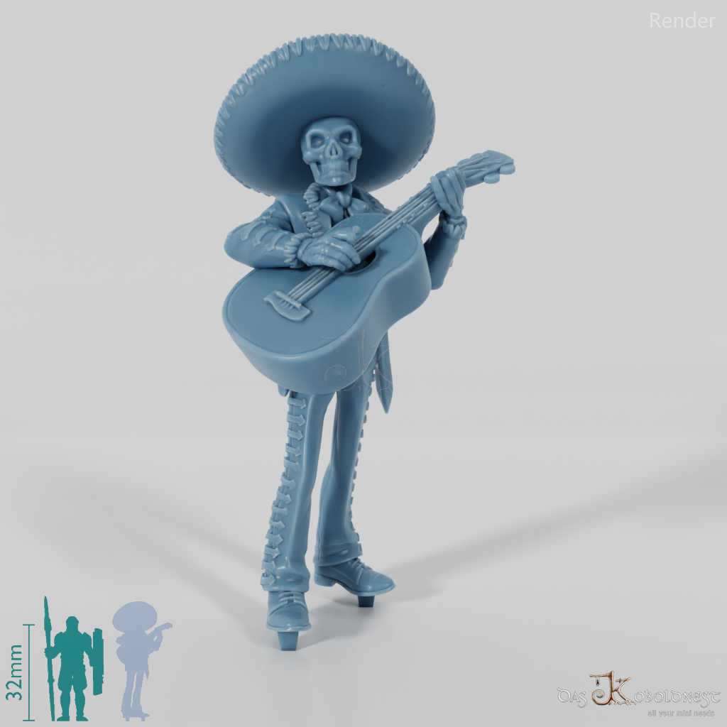 Skeleton Mariachi Musician 02