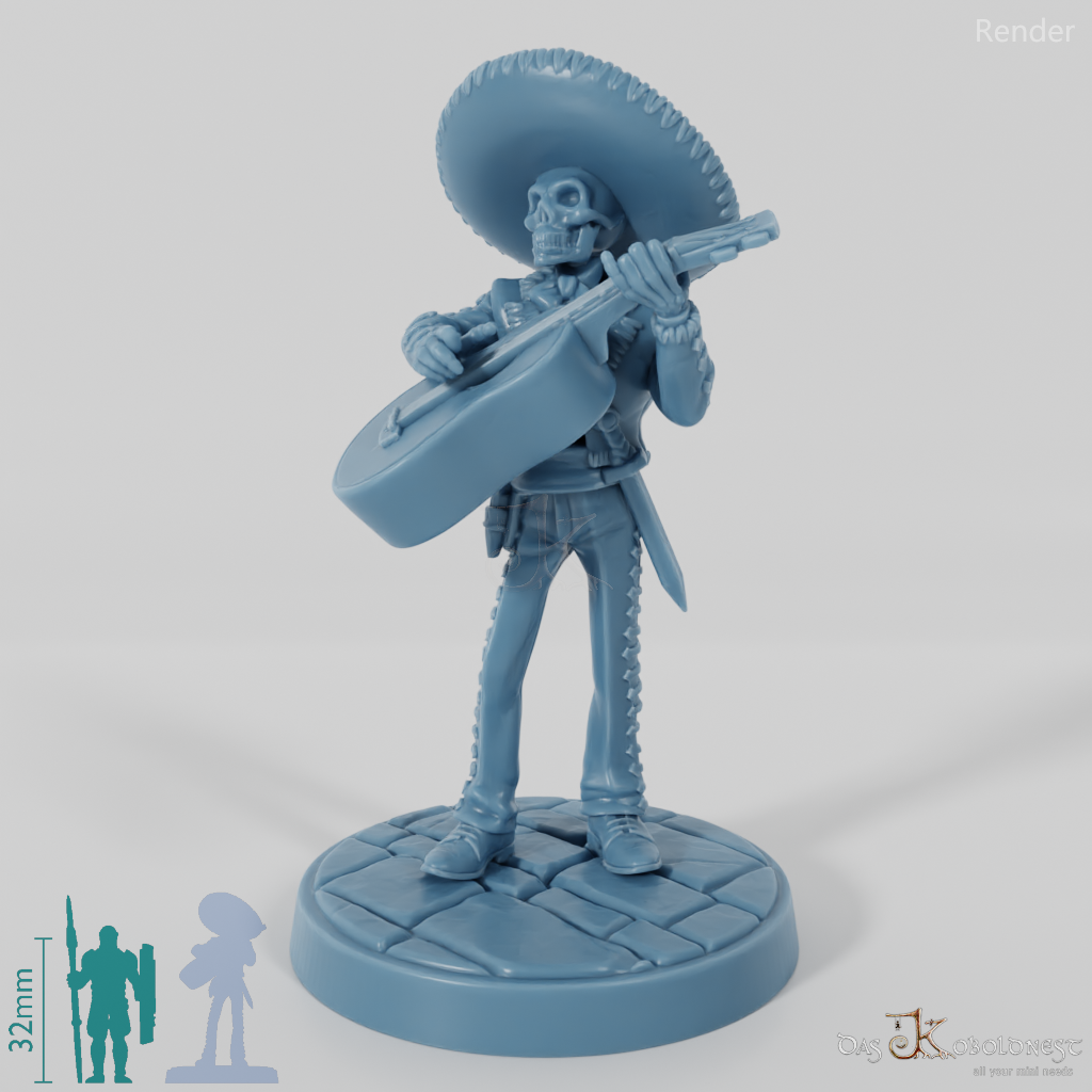 Skeleton Mariachi Musician 02
