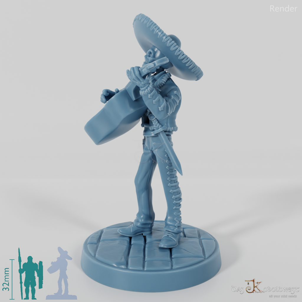 Skeleton Mariachi Musician 02