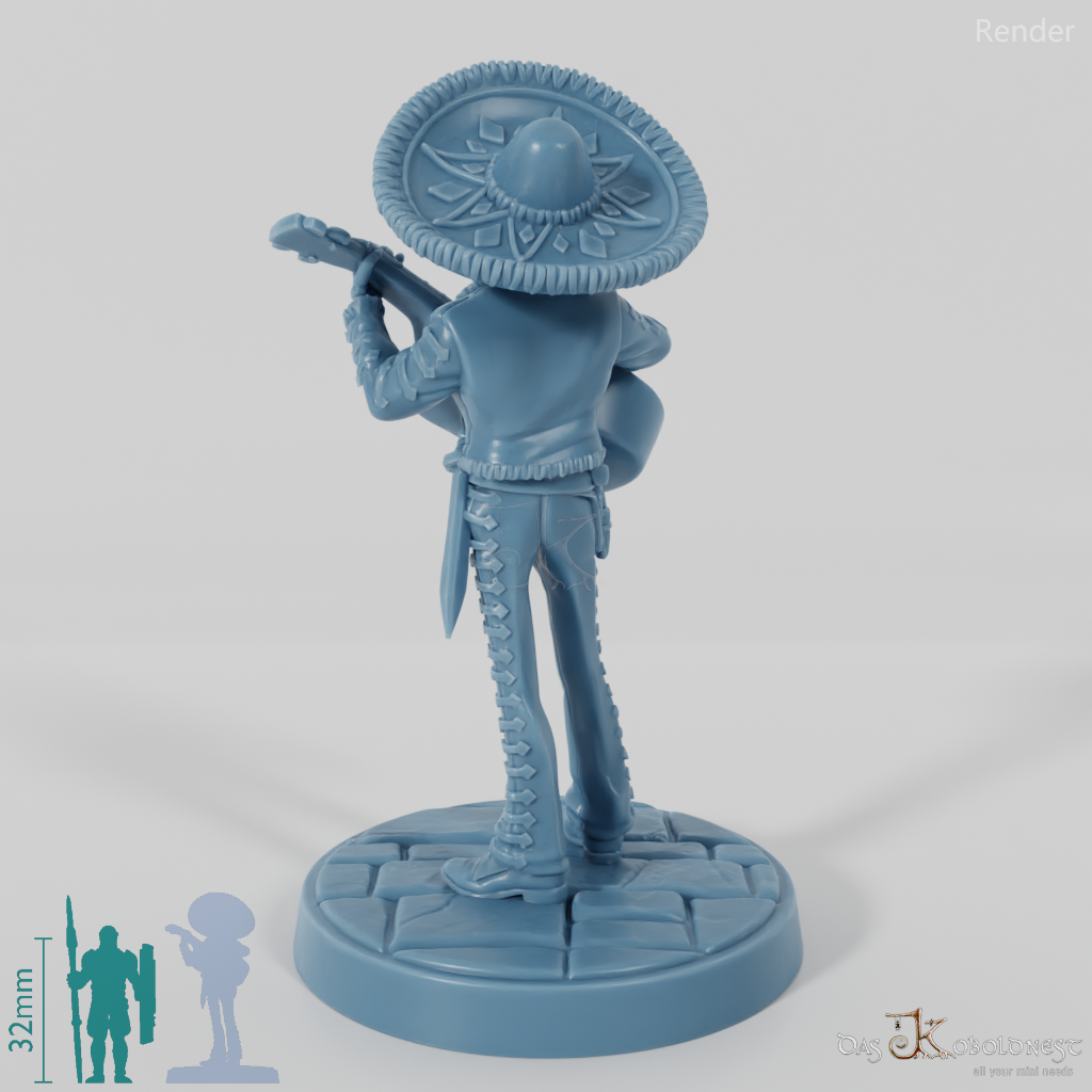 Skeleton Mariachi Musician 02