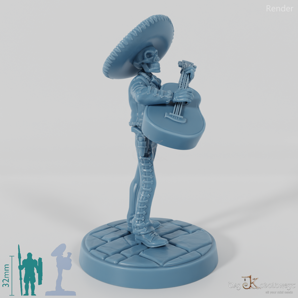 Skeleton Mariachi Musician 02