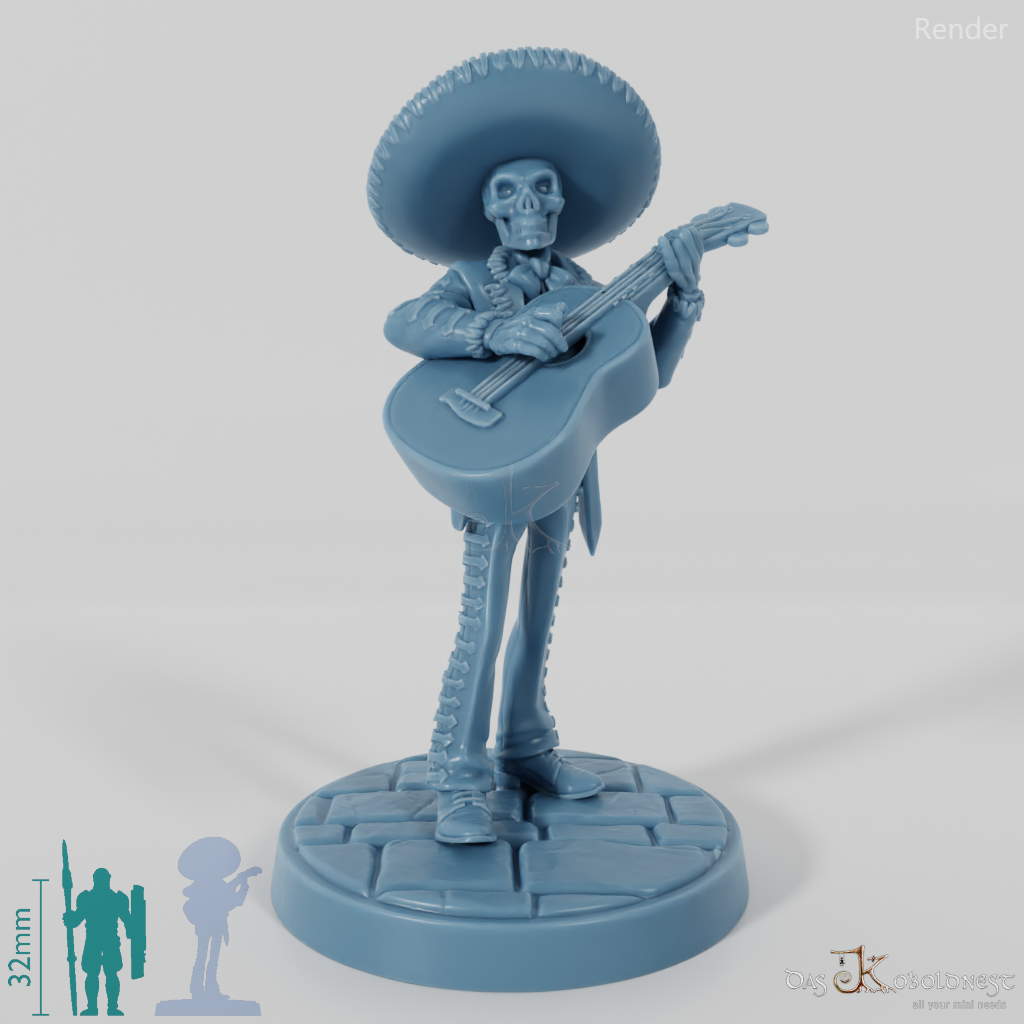 Skeleton Mariachi Musician 02