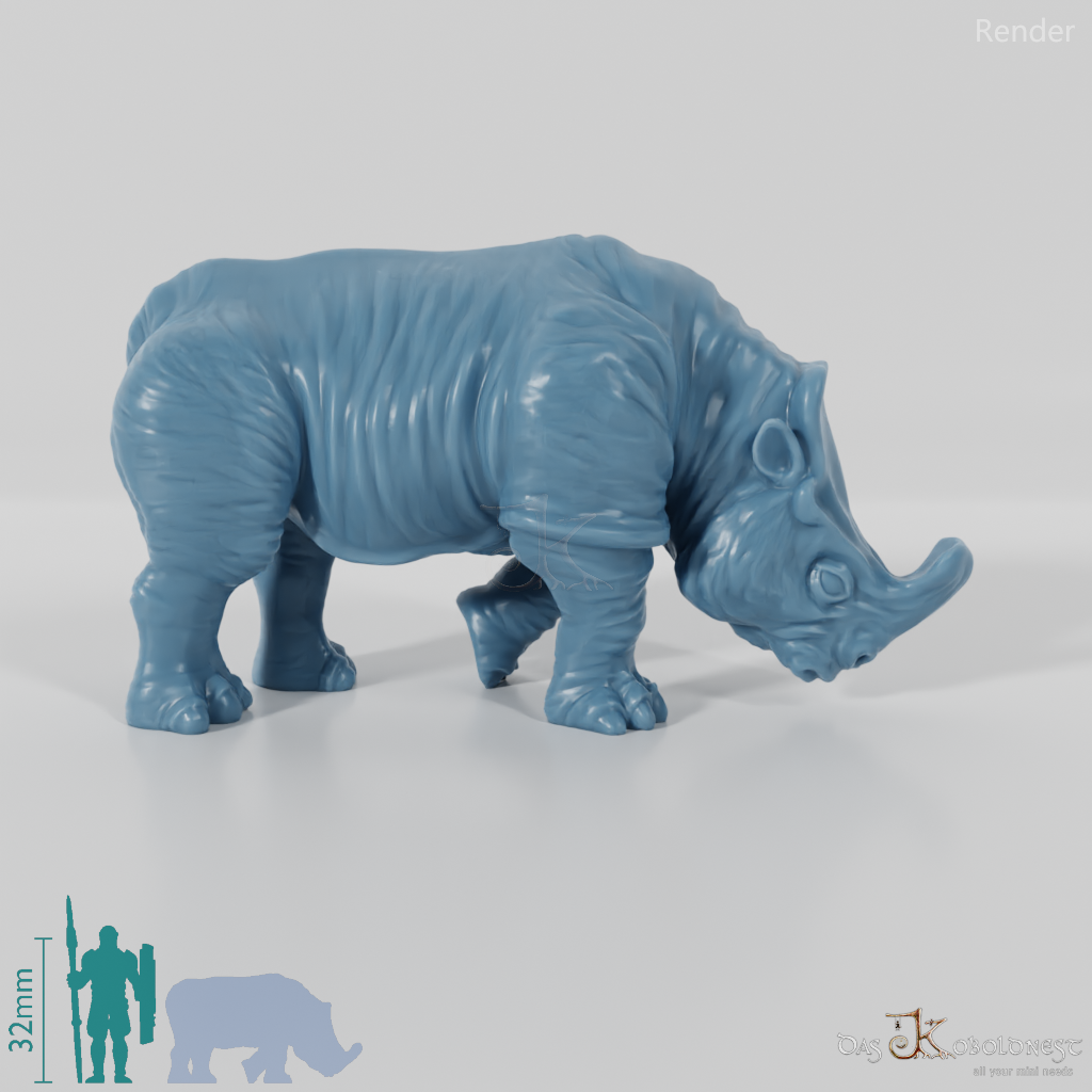 Megacerops 07 (Jungtier) - StoneAxe Miniatures