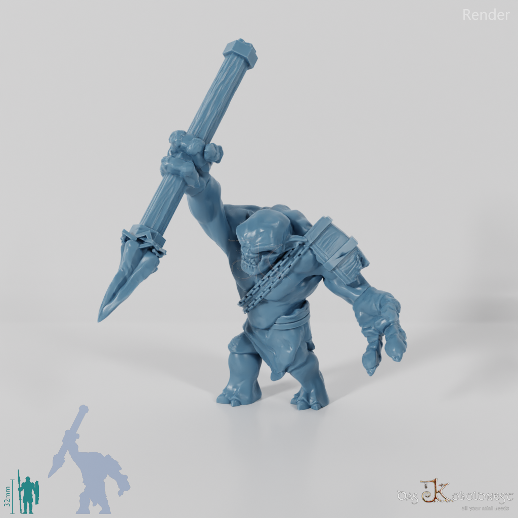 Höhlentroll mit Speer