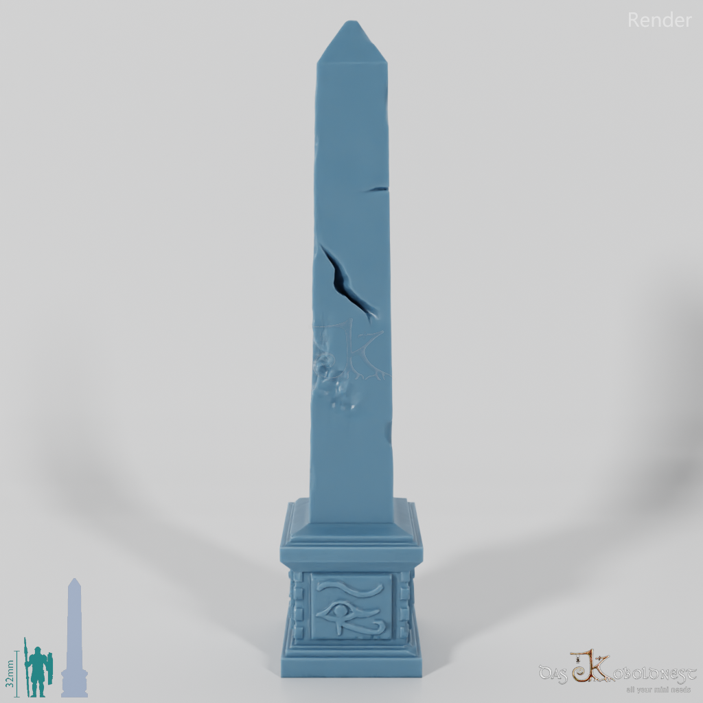 Beschädigter Obelisk