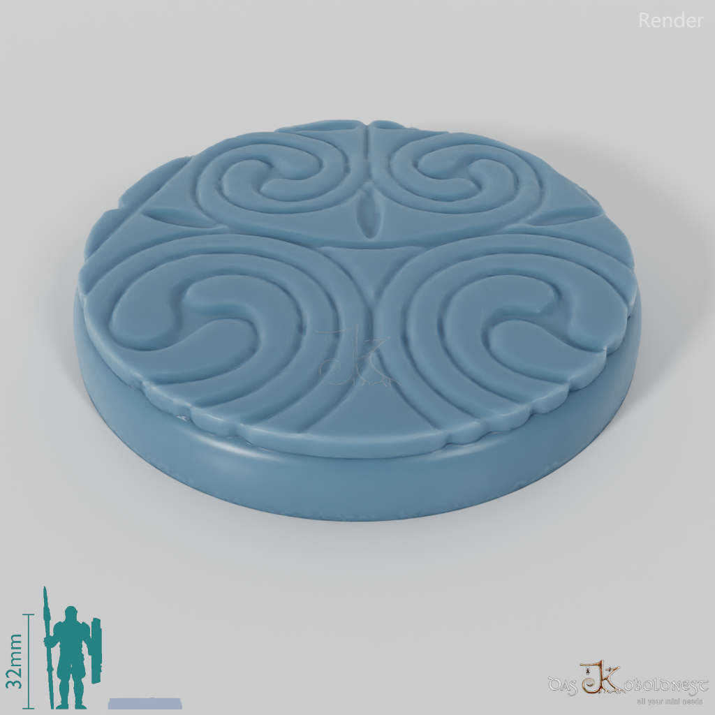 Bases with floor ornaments (round)