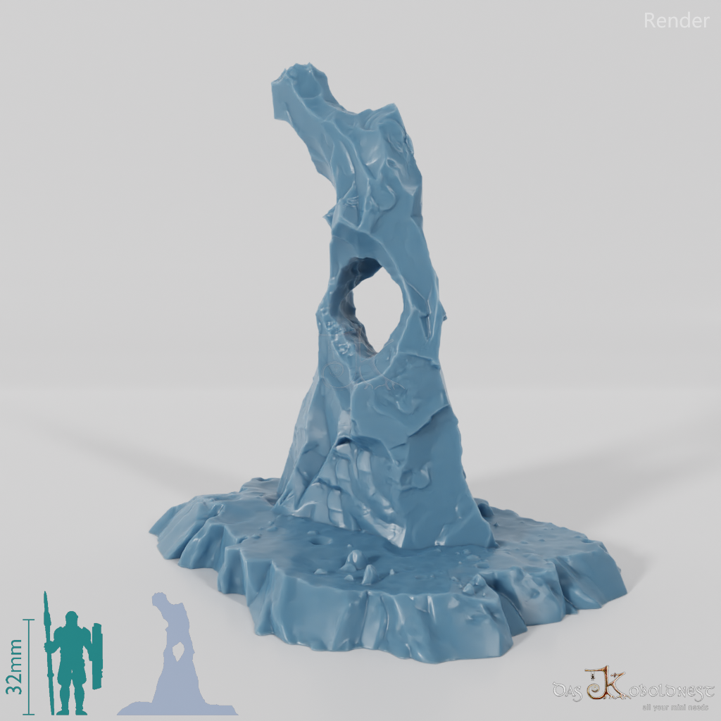 Sharp-edged glacier remains