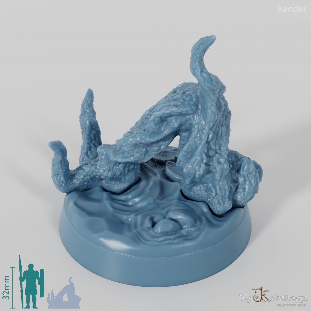 Knorrige Weidenwurzel im Wasser (Base)