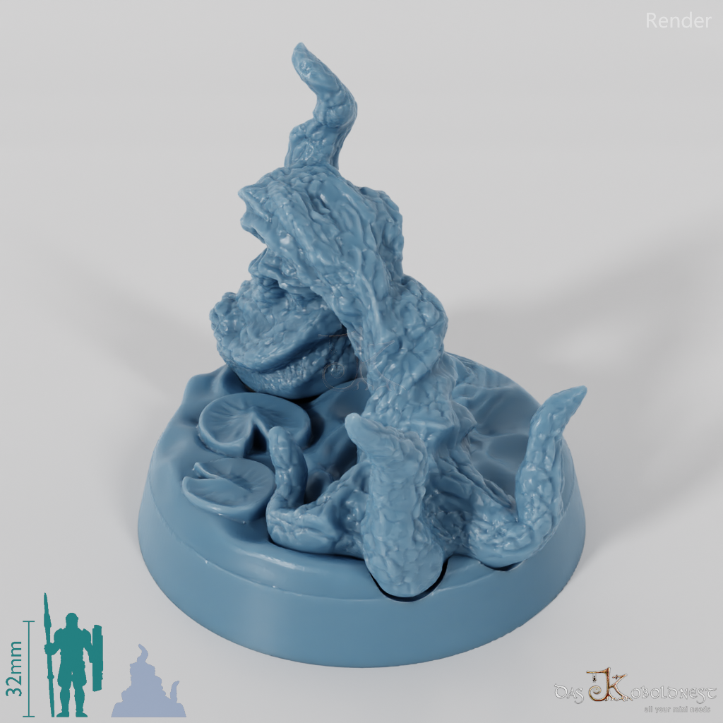 Knorrige Weidenwurzel im Wasser (Base)