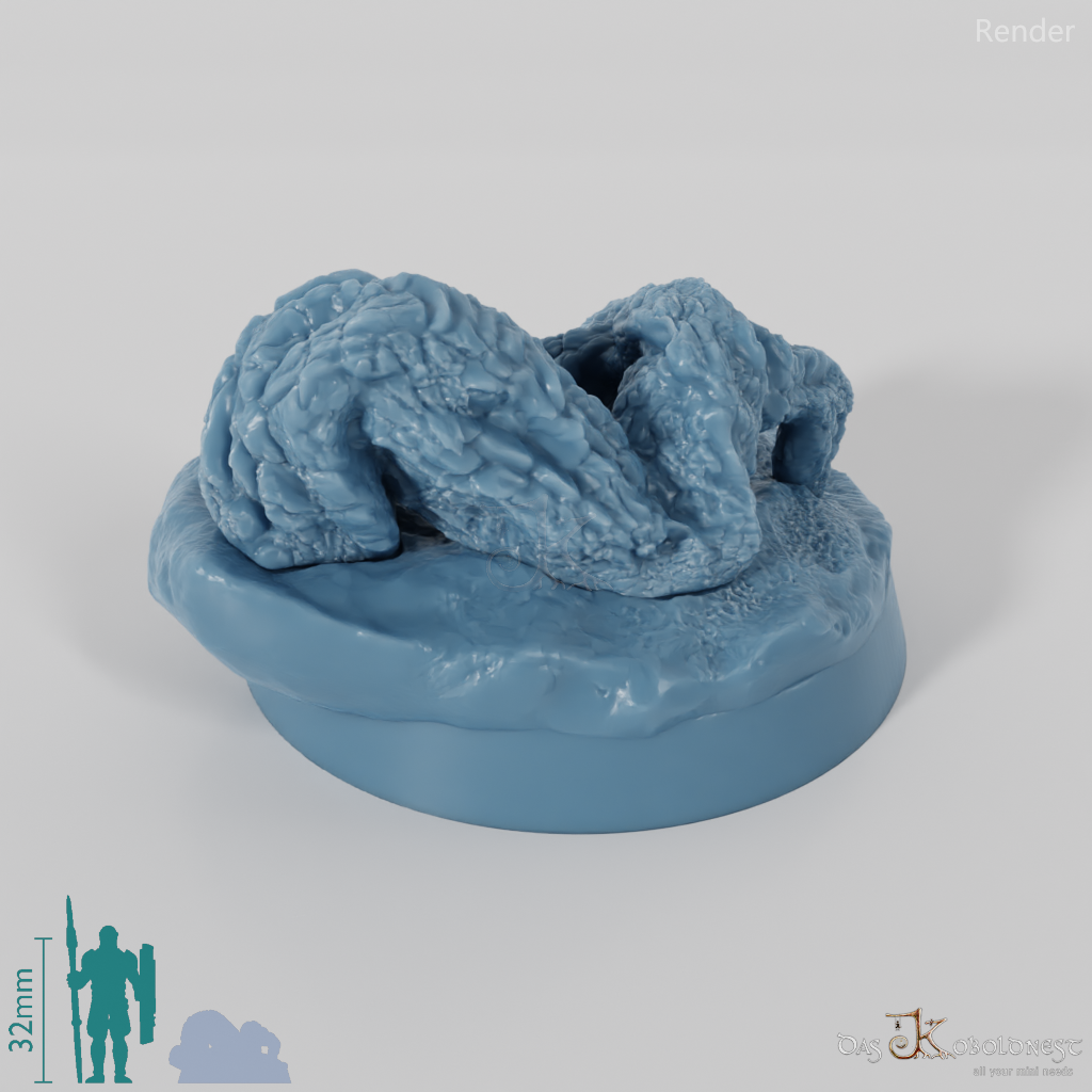 Knorrige Weidenwurzel an Land (Base)