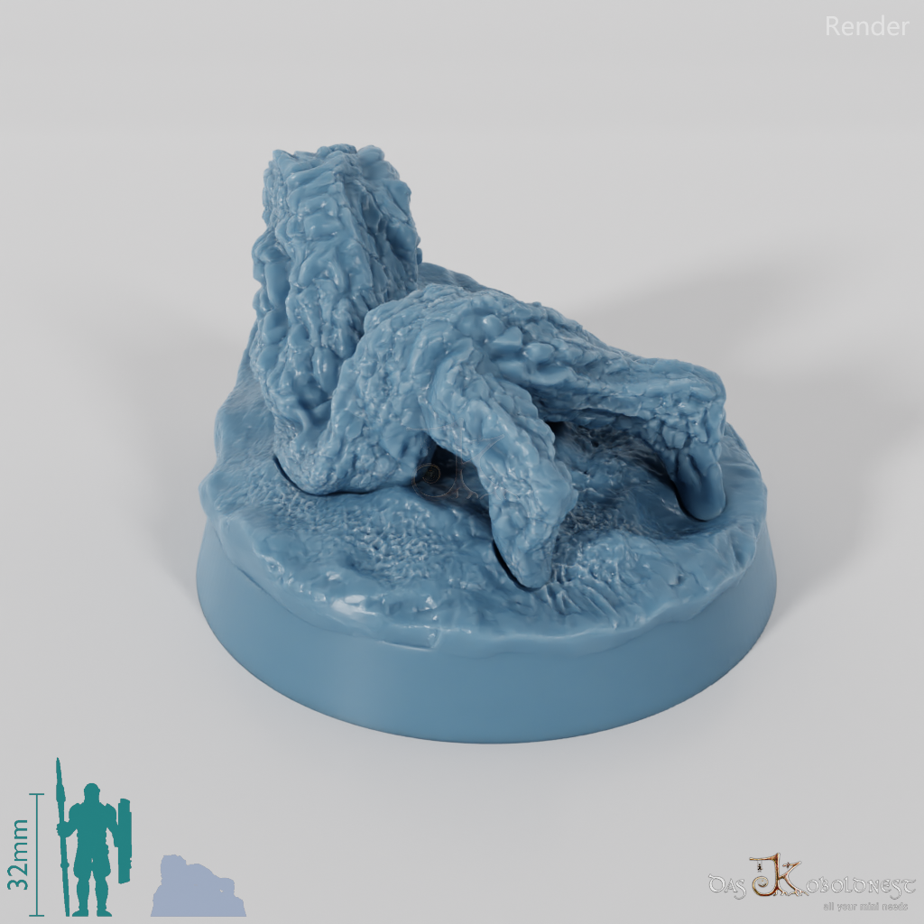 Knorrige Weidenwurzel an Land (Base)