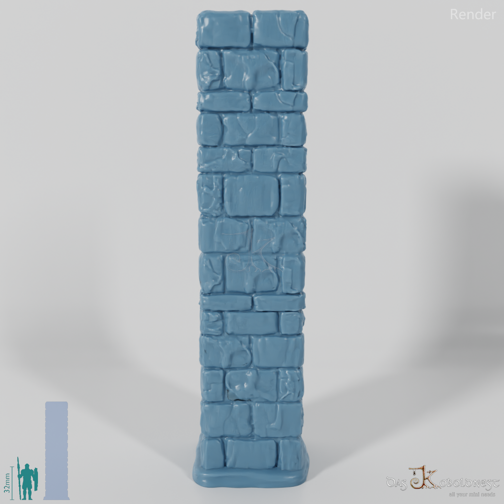 Säule - Grobe Steinsäule Eckig 01