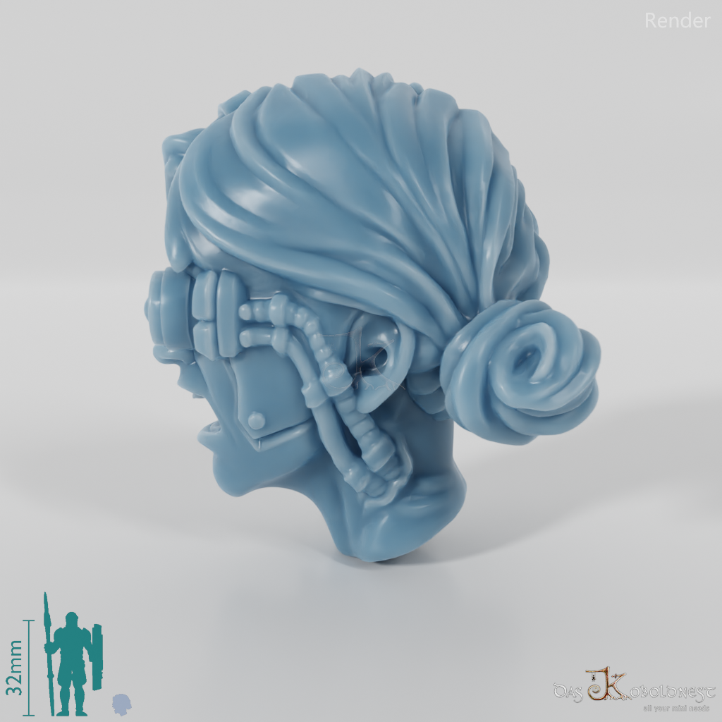 Woman's Head - SciFi Bionic Eye