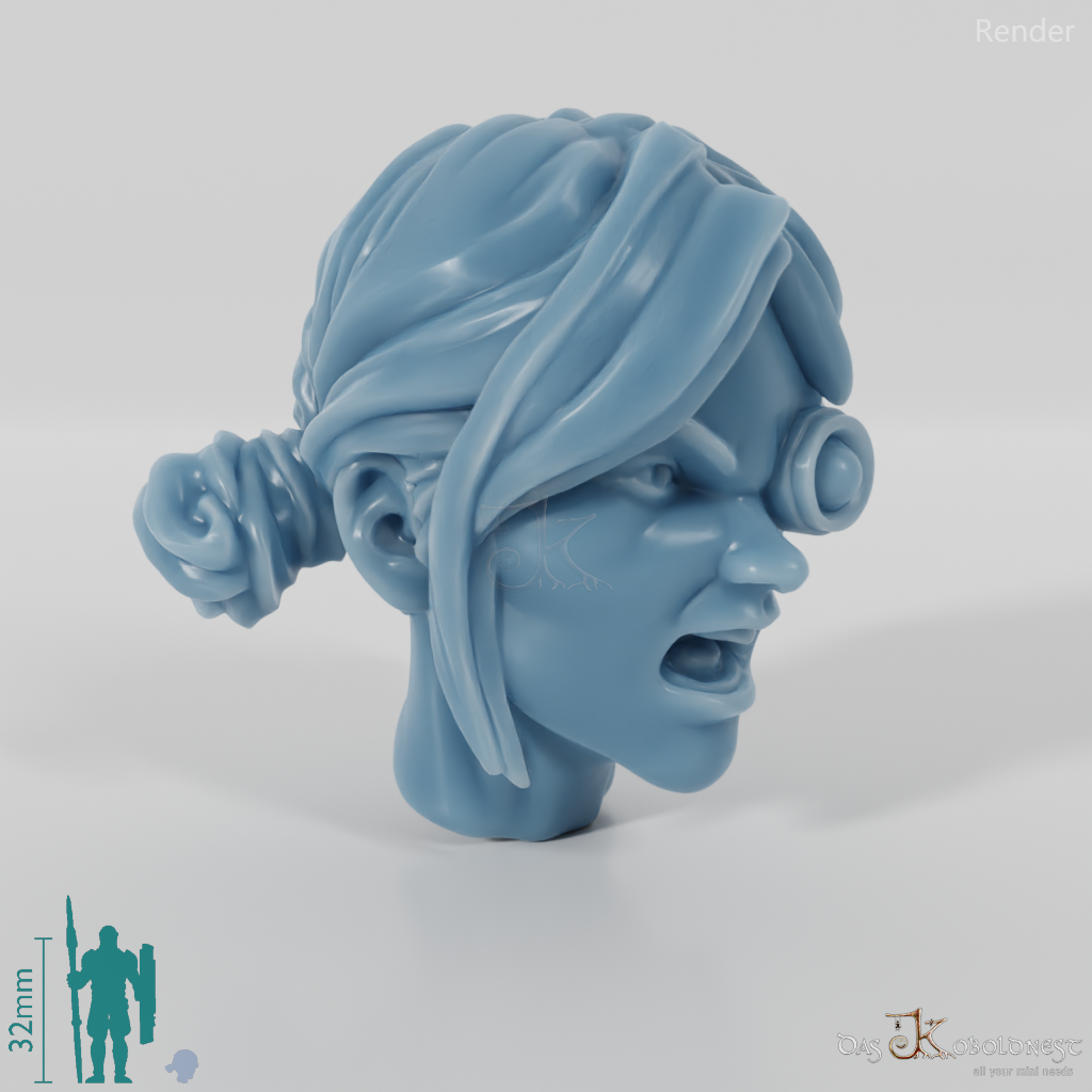 Woman's Head - SciFi Bionic Eye