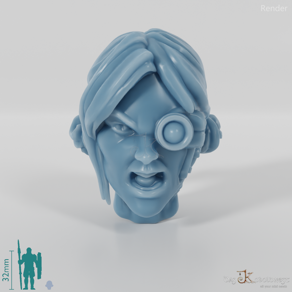 Woman's Head - SciFi Bionic Eye