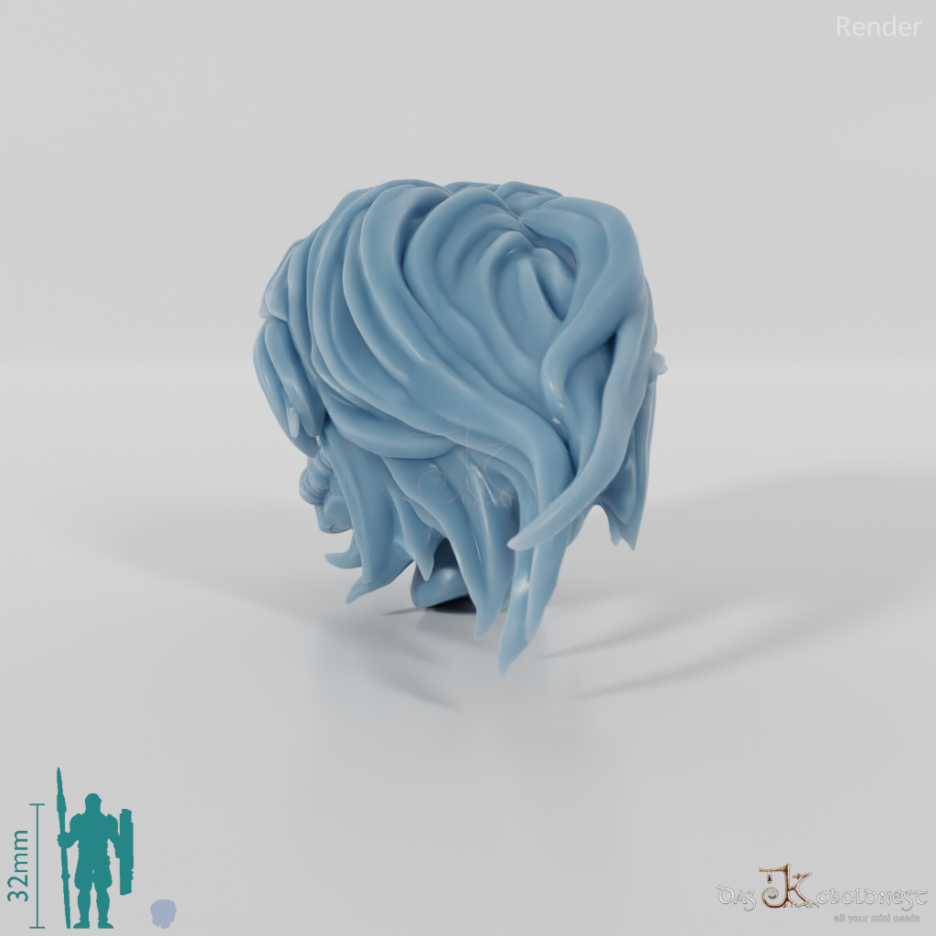 Woman's head - SciFi breathing mask