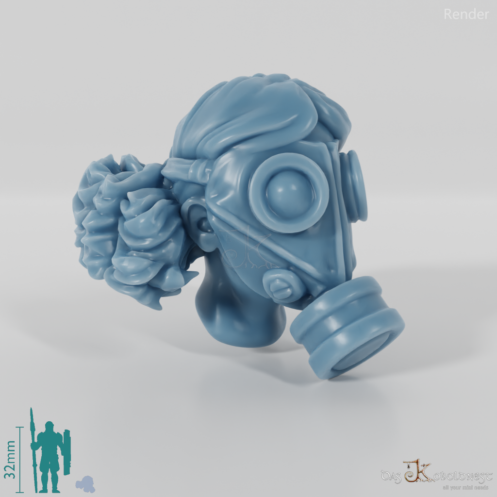 Woman's Head - SciFi Gas Mask 1