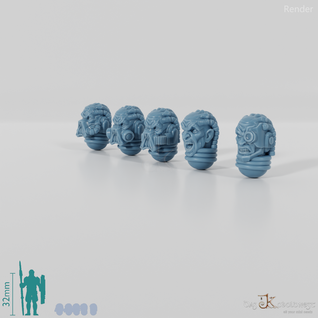 Void Blessed Soldiers - Savage Gladiator Heads Complete Set