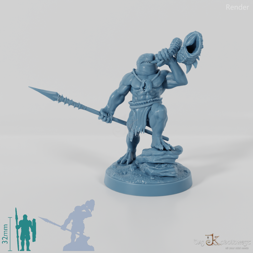 Haivolk-Speerkämpfer - Hornbläser