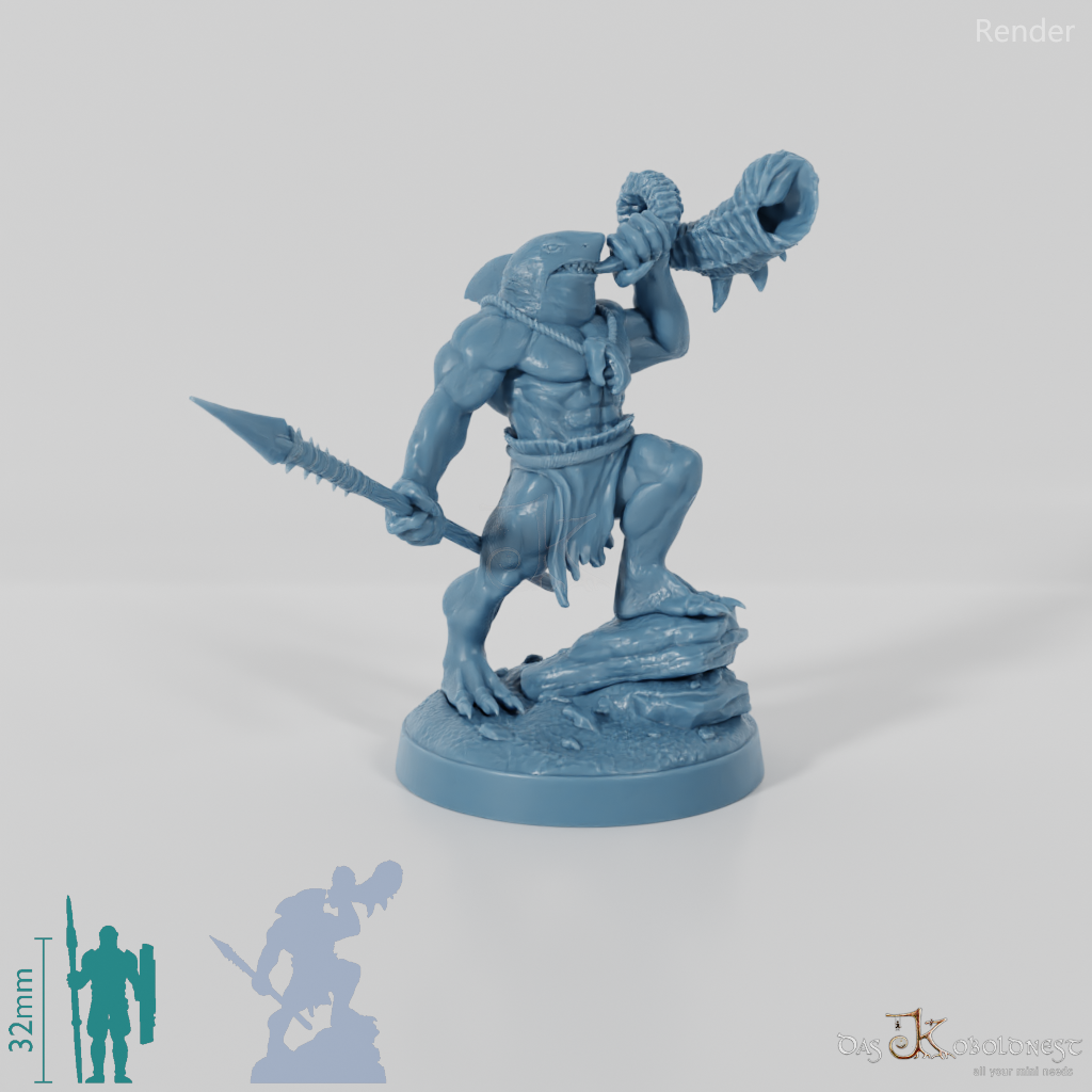 Haivolk-Speerkämpfer - Hornbläser