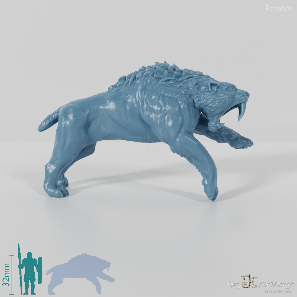 Smilodon 02- StoneAxe Miniatures