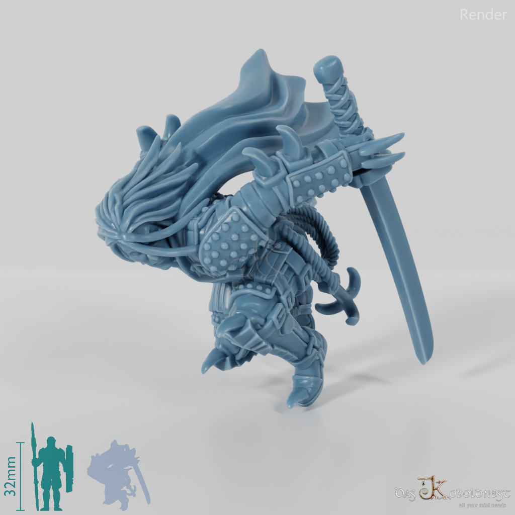 Vlakir, vampire warrior with katana