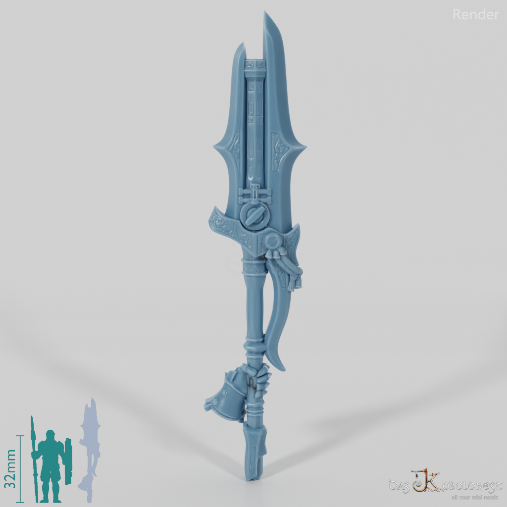 Valiant Hero - Weapon - Gunspear (angled hand 2)