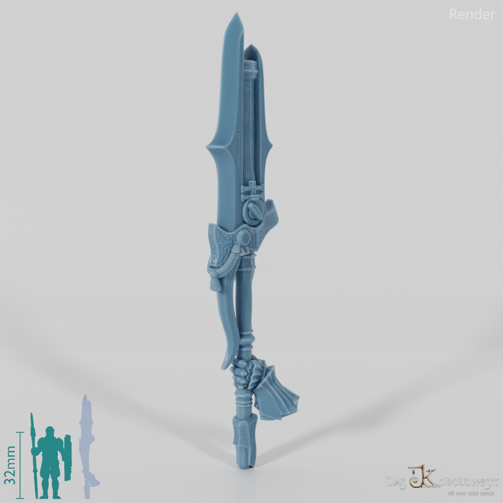 Valiant Hero - Weapon - Gunspear (angled hand 2)