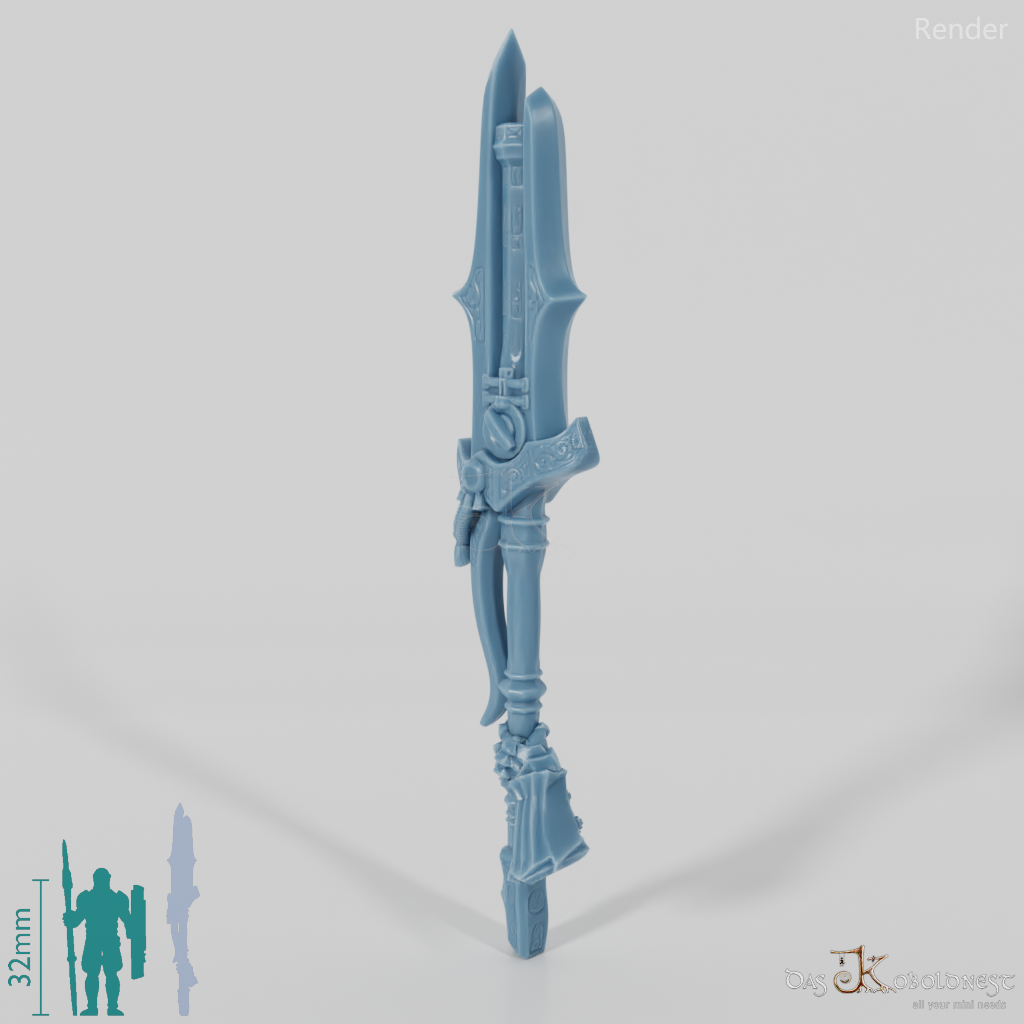 Valiant Hero - Weapon - Gunspear (angled hand 2)