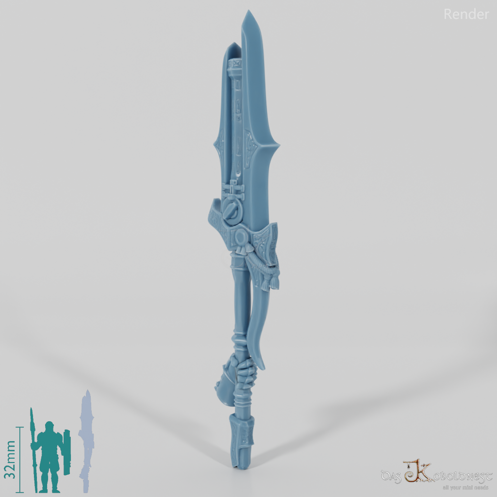 Valiant Hero - Weapon - Gunspear (angled hand 2)