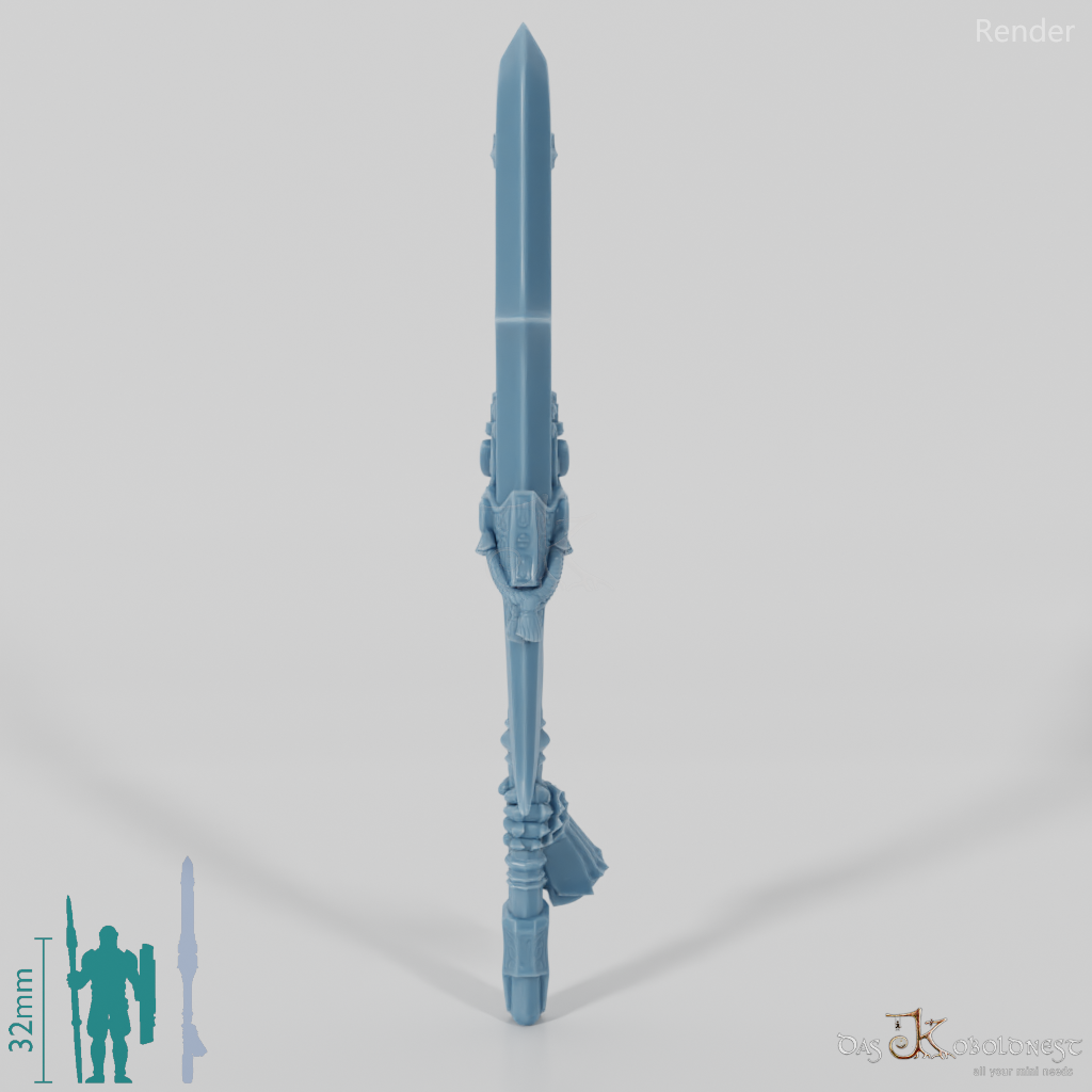 Valiant Hero - Weapon - Gunspear (angled hand 2)