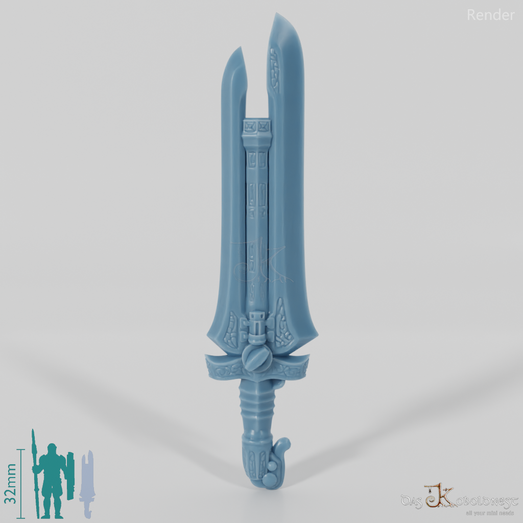 Valiant Hero - Weapon - Gunsword (without hand)