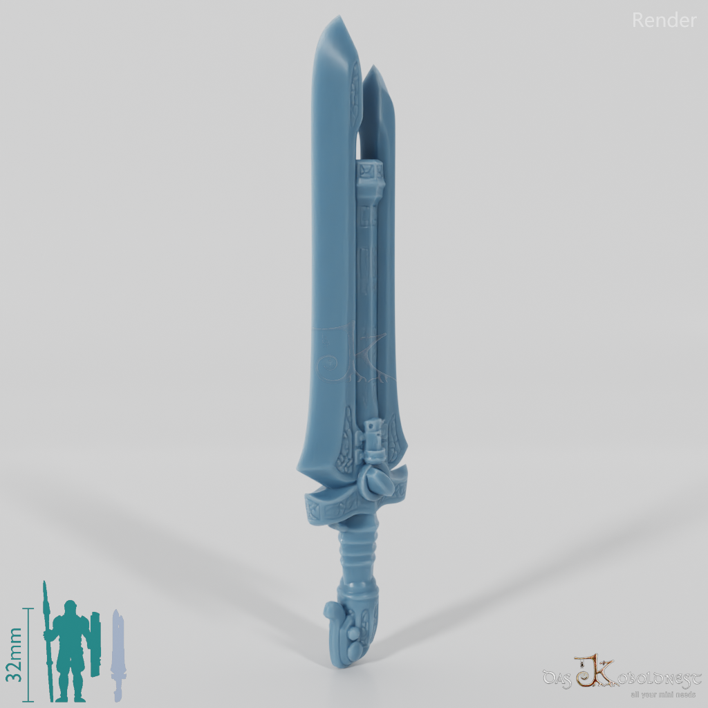 Valiant Hero - Weapon - Gunsword (without hand)