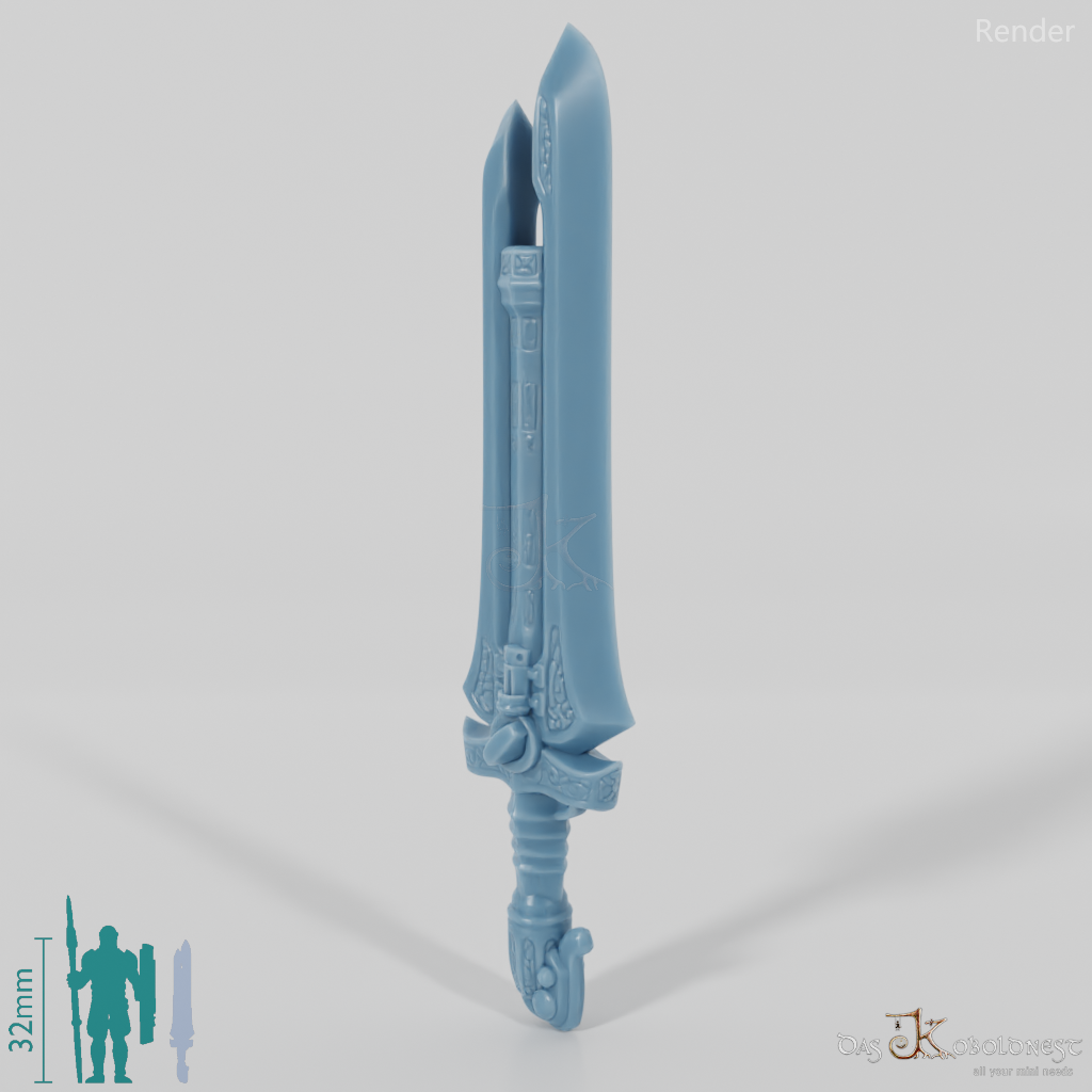 Valiant Hero - Weapon - Gunsword (without hand)