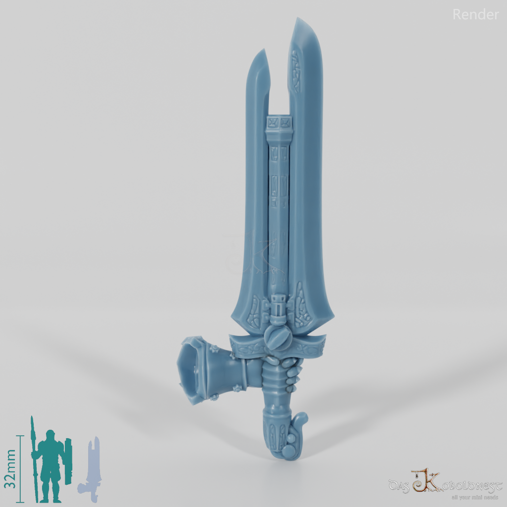 Valiant Hero - Weapon - Gunsword (straight hand)