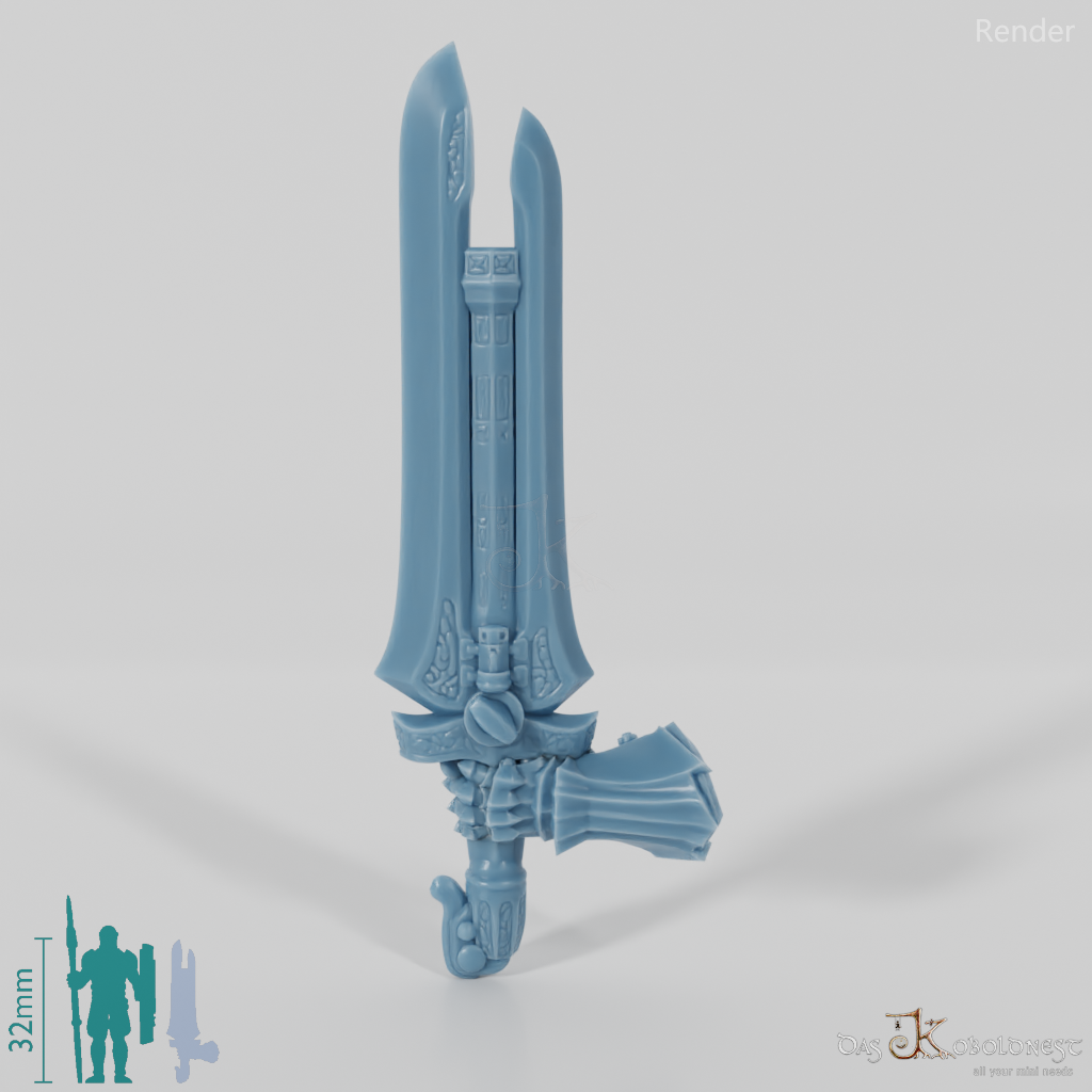 Valiant Hero - Weapon - Gunsword (straight hand)