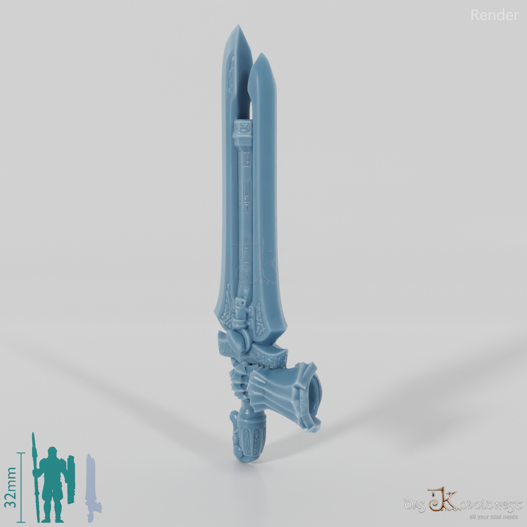 Valiant Hero - Weapon - Gunsword (straight hand)