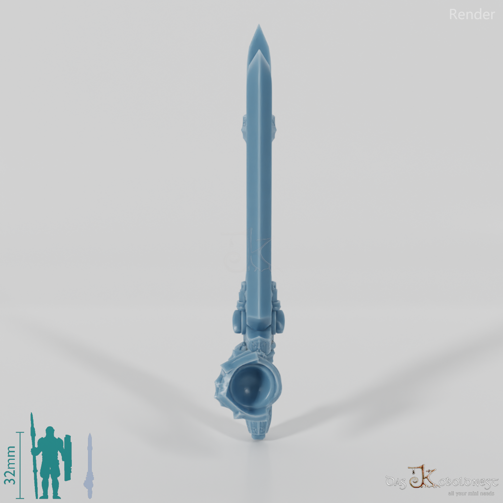 Valiant Hero - Weapon - Gunsword (straight hand)