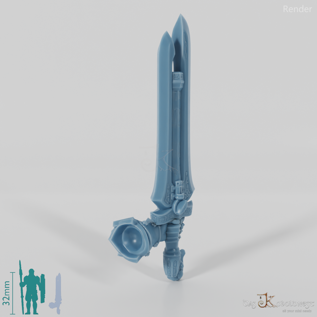 Valiant Hero - Weapon - Gunsword (straight hand)