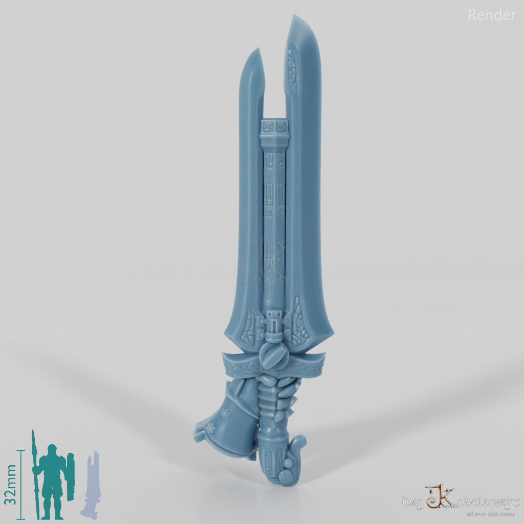 Valiant Hero - Weapon - Gunsword (angled hand)